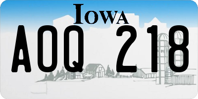 IA license plate AOQ218