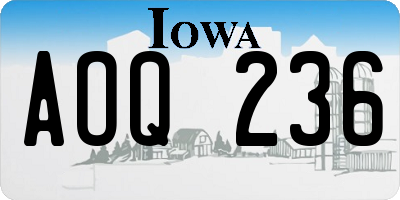 IA license plate AOQ236