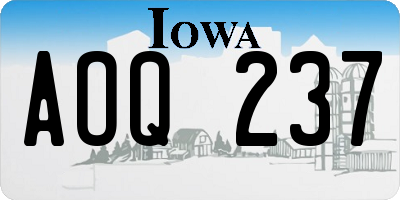 IA license plate AOQ237