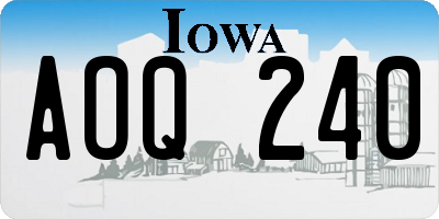 IA license plate AOQ240