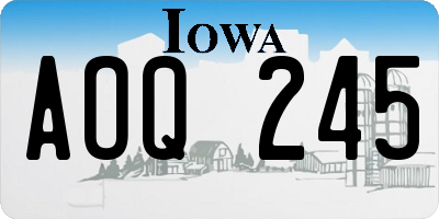 IA license plate AOQ245