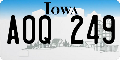 IA license plate AOQ249