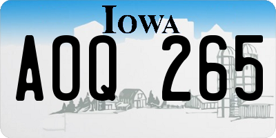 IA license plate AOQ265