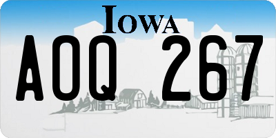 IA license plate AOQ267