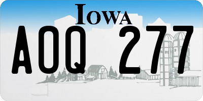 IA license plate AOQ277