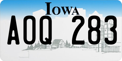 IA license plate AOQ283