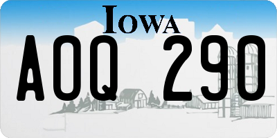 IA license plate AOQ290