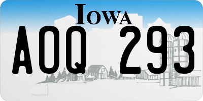 IA license plate AOQ293