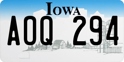 IA license plate AOQ294