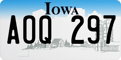 IA license plate AOQ297