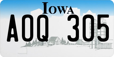 IA license plate AOQ305