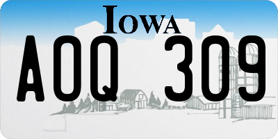 IA license plate AOQ309
