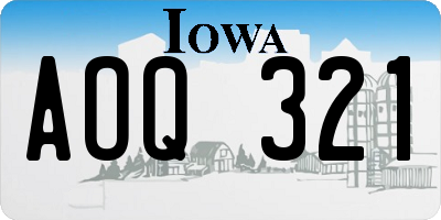 IA license plate AOQ321
