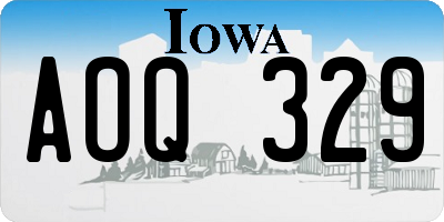 IA license plate AOQ329