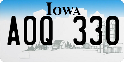 IA license plate AOQ330