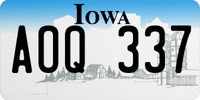 IA license plate AOQ337