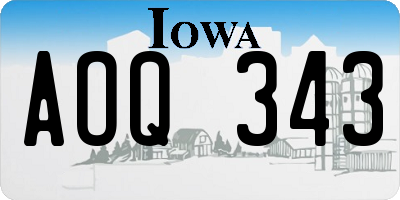 IA license plate AOQ343