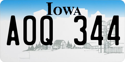 IA license plate AOQ344