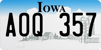 IA license plate AOQ357