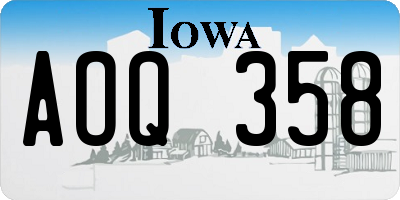 IA license plate AOQ358