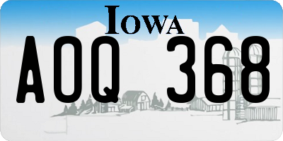 IA license plate AOQ368