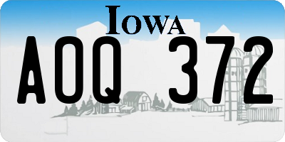 IA license plate AOQ372