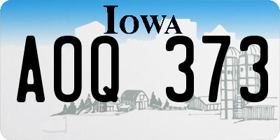 IA license plate AOQ373