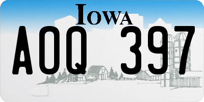 IA license plate AOQ397