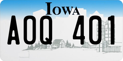 IA license plate AOQ401