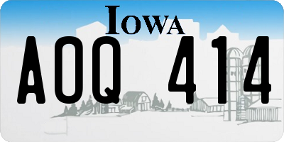 IA license plate AOQ414