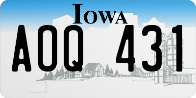 IA license plate AOQ431