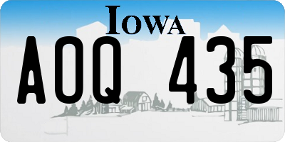 IA license plate AOQ435