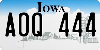 IA license plate AOQ444