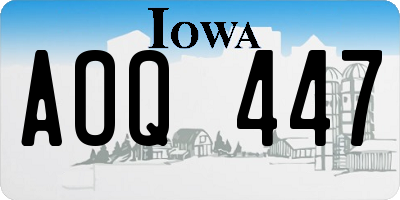 IA license plate AOQ447