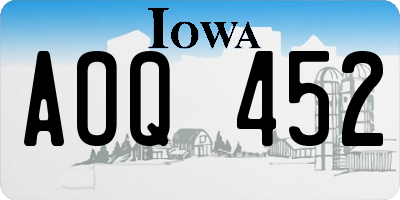 IA license plate AOQ452
