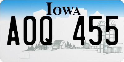 IA license plate AOQ455
