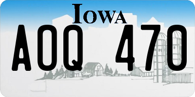 IA license plate AOQ470