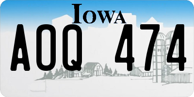 IA license plate AOQ474