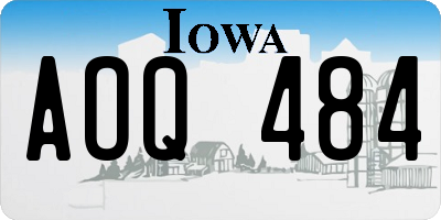 IA license plate AOQ484