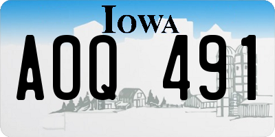 IA license plate AOQ491