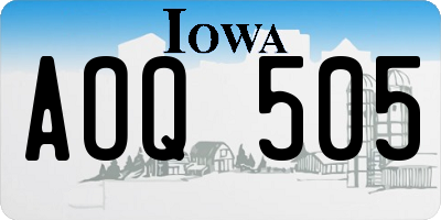 IA license plate AOQ505