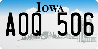 IA license plate AOQ506