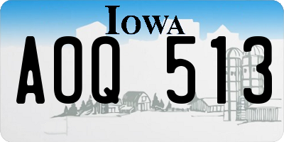 IA license plate AOQ513