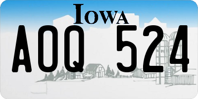 IA license plate AOQ524