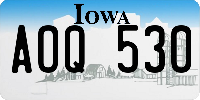 IA license plate AOQ530