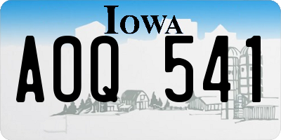 IA license plate AOQ541
