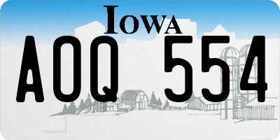IA license plate AOQ554