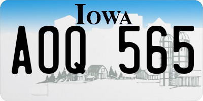 IA license plate AOQ565