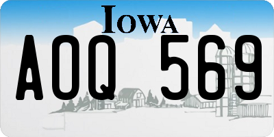 IA license plate AOQ569