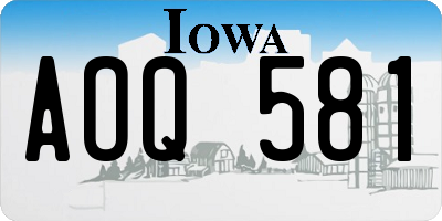 IA license plate AOQ581